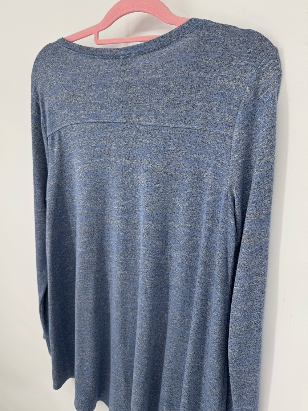 Soma Soft Blue Long Sleeve Lounge Top Relaxed Cozy Casual Everyday Size Large - Picture 5 of 6